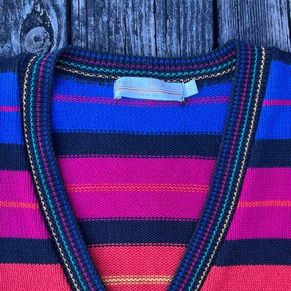 Vintage 90s Oversized Tassle Cardigan - Picture 2 of 3